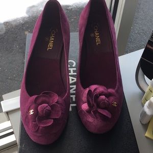 Chanel 16c 2016 Suede Camellia Flower Purple Pump